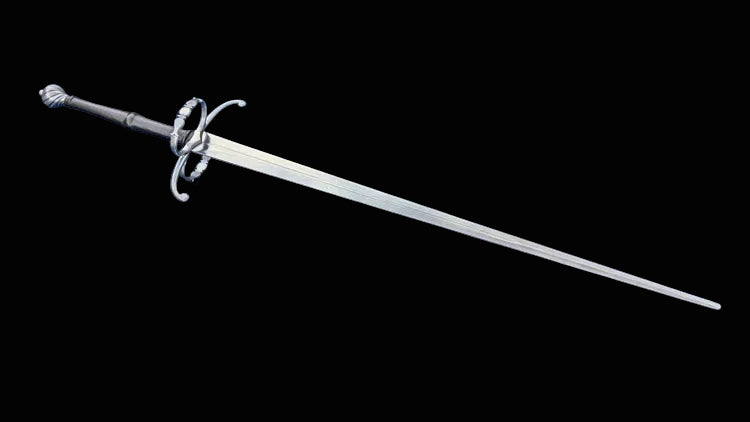 Double Ring HEMA Longsword Custom Fullered Blade with Fileworked Guard