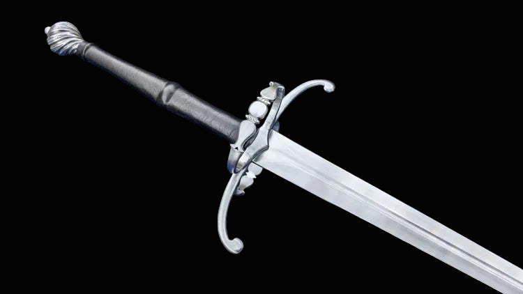 Double Ring HEMA Longsword Custom Fullered Blade with Fileworked Guard
