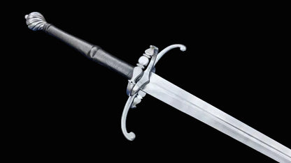 Double Ring HEMA Longsword Custom Fullered Blade with Fileworked Guard