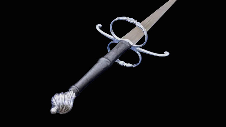 Double Ring HEMA Longsword Custom Fullered Blade with Fileworked Guard