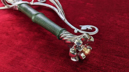 Vine Wedding Longsword Sharp Fantasy Bridal Sword with Etched Blade, Handmade Ceremonial Longsword with Scabbard