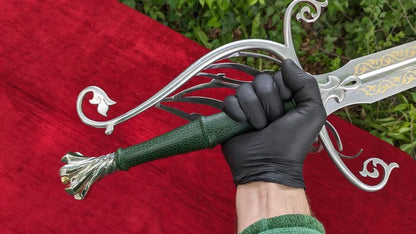 Vine Wedding Longsword Sharp Fantasy Bridal Sword with Etched Blade, Handmade Ceremonial Longsword with Scabbard