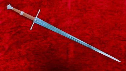 Viscount Longsword Blunt Two Handed Stage Sword with Faux Stingray Grip, Theatrical Performance Longsword